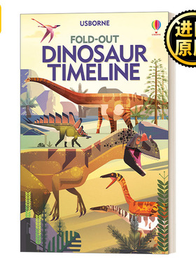FoldOut Dinosaur Timeline 恐龙生活时期折叠书 精装 英文原版