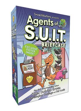 英文原版 InvestiGators Agents of S.U.I.T. Briefcase 鳄鱼侦查员外传侦查员1-3册盒装 精装 英文版 进口英语原版书籍