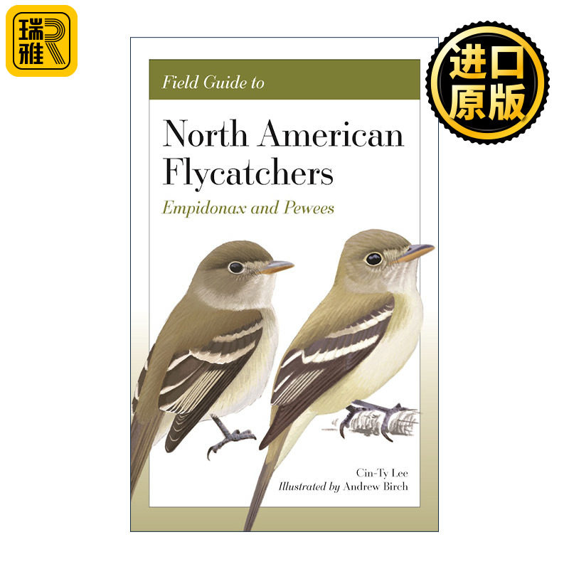 英文原版 Field Guide to North American Flycatchers Empidonax and Pewees 北美霸鹟科鸟类野外指南 观鸟手册 Cin-Ty Lee英文版