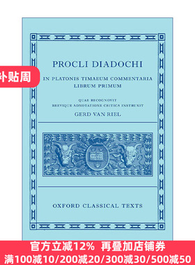 英文原版 Proclus: Commentary on Timaeus, Book 1 Procli Diadochi