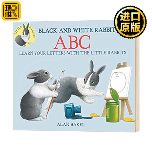 正版 Black and White Rabbit's ABC黑白兔子的ABC 精装