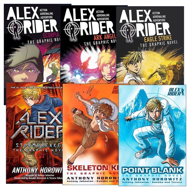 英文原版 The Graphic Novel Alex Rider 少年007系列6册 儿童动作冒险漫画小说 Anthony Horowitz 英文版 进口英语原版书籍