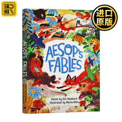 伊索寓言 Aesop's Fables Retold by Elli Woollard 英文原版绘本 精装插图版 Elli Woollard 全英文版正版原著进口英语书籍