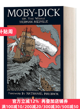 英文原版 Moby-Dick or The Whale Penguin Classics Deluxe Edition 白鲸 企鹅经典豪华毛边版 精装 英文版 进口英语原版书籍