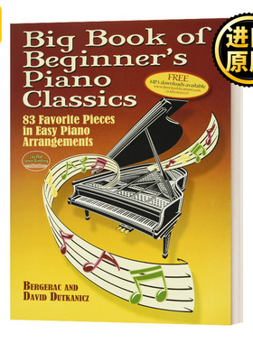 Big Book of Beginner's Piano Classics Bergerac 进口英语原版书籍
