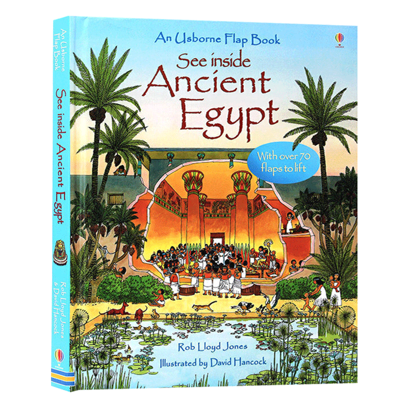 尤斯伯恩看里面系列 古埃及 英文原版绘本 Usborne See Inside Ancient Egypt儿童科普百科认知读物 低幼版启蒙早教纸板立体翻翻书