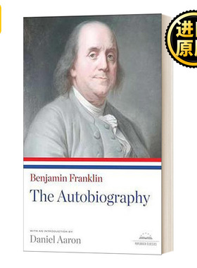 英文原版 Benjamin Franklin The Autobiography 富兰克林自传 美国图书馆 Eclectic English Classics 英文版 进口英语书籍