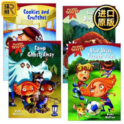 英文原版 Pee Wee Scouts 小人物侦察队系列1-4册 儿童章节桥梁故事书 Judy Delton 英文版 进口英语原版书籍
