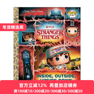 英文原版 Stranger Things Inside Outside Upside Down Funko Pop Little Golden Book 怪奇物语 内外颠倒 兰登书屋精装小金书