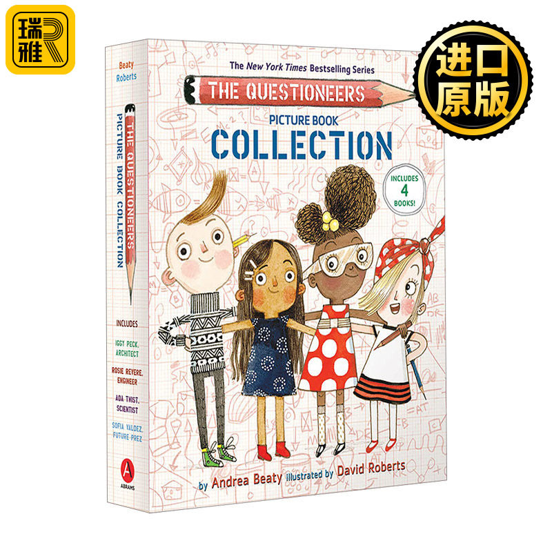 The Questioneers Picture Book Collection 梦想行动派4册套装 STEM 精装绘本 阿达想当科学家 罗西想当发明家 乔伊想当建筑师