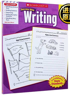 美国小学一年级英语写作练习册 学乐成功系列 英文原版 Scholastic Success with Writing 1 学乐常赢英语学习教材 进口英语书籍