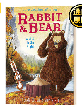 兔与熊4 英文原版 Rabbit and Bear A Bite in the Night Book 4 胖熊与瘦兔 儿童英语绘本故事书  全英文版进口英语书籍