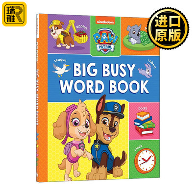 英文原版 PAW Patrol Big Busy Word Book 汪汪队立大功 精装单词大书 儿童大开本生活词汇启蒙 英文版 进口英语原版书籍