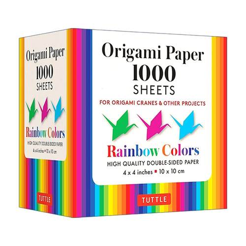 英文原版 Origami Paper Rainbow Colors 1 000 sheets 4