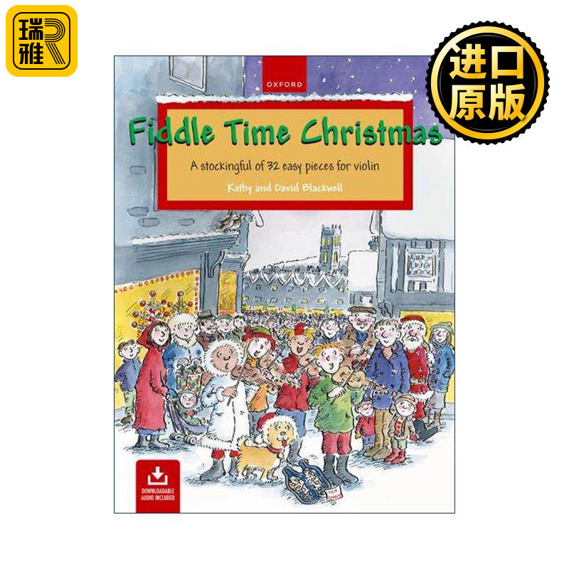 英文原版 Fiddle Time Christmas 牛津小提琴时光 圣诞乐曲练习 ABRSM英皇考级小提琴启蒙教材 英文版 进口英语原版书籍