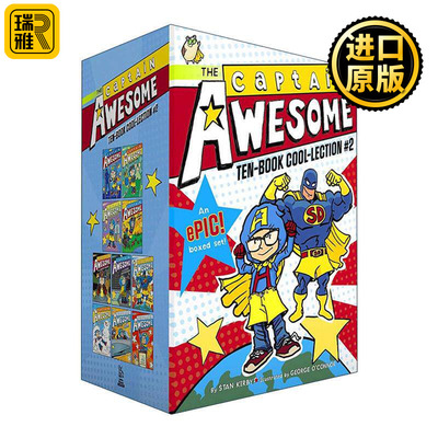 英文原版 Captain Awesome Ten-Book Cool-lection #2 异能船长 11-20册盒装 英文版 进口英语原版书籍