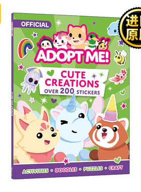 英文原版 Adopt Me Cute Creations Sticker Book 罗布乐思收养我吧 可爱小动物 儿童游戏趣味贴纸书 英文版 进口英语原版书籍