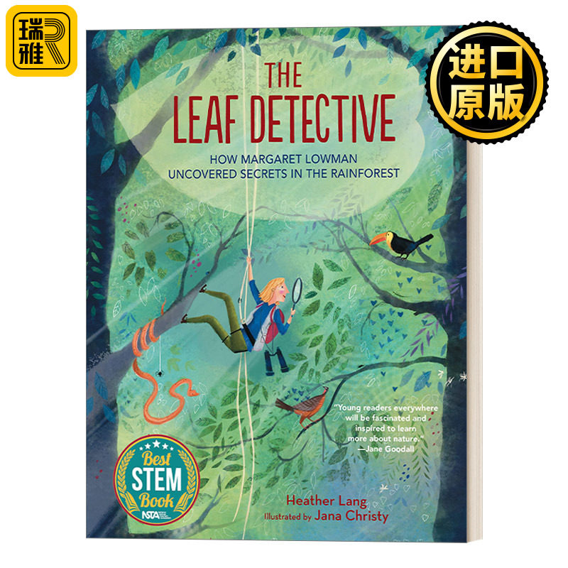 英文原版 树叶侦探 玛格丽特洛曼如何揭开热带雨林的秘密 儿童精装人物传记故事绘本 英文版 进口英语书籍