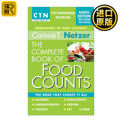 The Complete Book of Food Counts, 9th Edition 食物计数全书 第九版 健康营养饮食 卡路里 胆固醇 Corinne T. Netzer