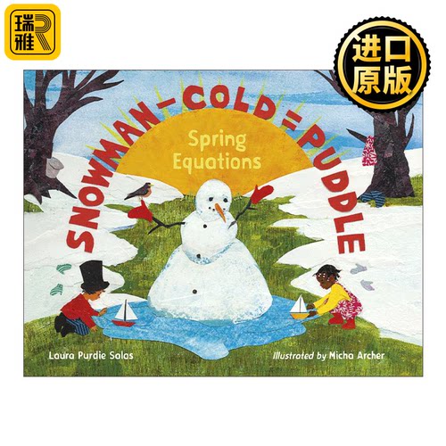 Snowman - Cold = Puddle 春天方程式 儿童精装数学启蒙诗歌绘本 Laura Purdie Salas