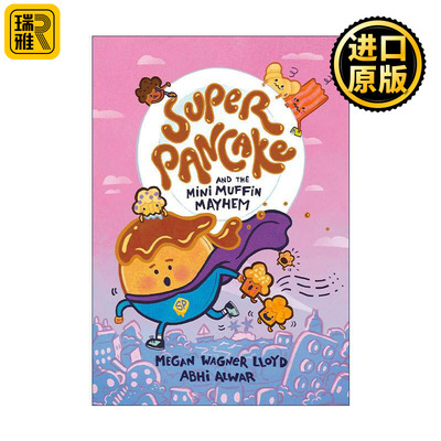 英文原版 Super Pancake and the Mini Muffin Mayhem 超级煎饼2 迷你松饼大混战 儿童全彩漫画图像小说 章节桥梁故事书 英文版