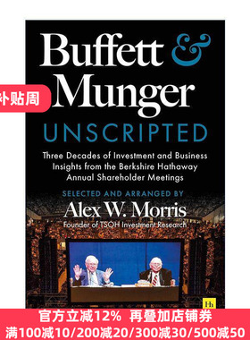 英文原版 Buffett and Munger Unscripted 巴菲特和芒格脱稿 伯克希尔哈撒韦股东大会投资和商业见解 英文版 进口英语原版书籍