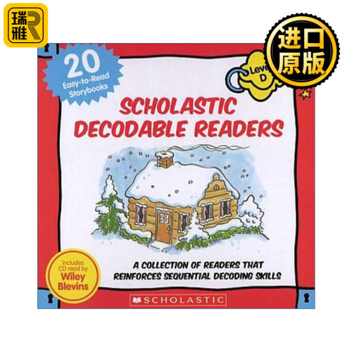 Decodable Readers Box Set Level D-Color (20 Books + 1 Audio CD) 学乐自然拼读解码读物20本彩色绘本盒装D级 附CD