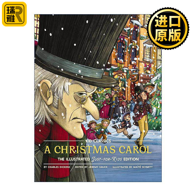 英文原版 Christmas Carol 圣诞颂歌 儿童经典系列 精装彩色插图版 英文版 进口英语原版书籍