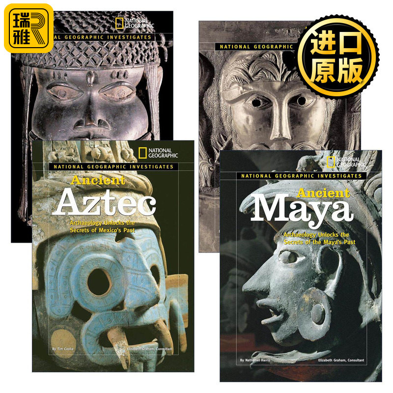 英文原版 National Geographic Investigates 考古学揭开过去的秘密4册 国家地理调查系列 儿童科普百科 英文版 进口英语原版书籍