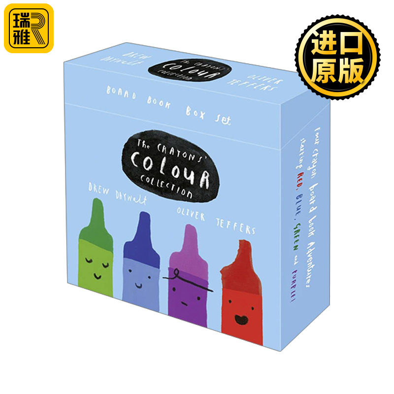 The Crayons’ Colour Collection 小蜡笔大罢工系列 四册纸板书盒装 儿童色彩认知
