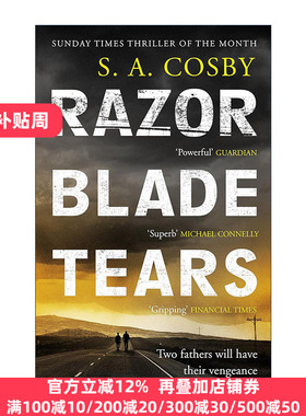 英文原版 Razorblade Tears 剃刀之泪 奥巴马夏季书单 惊悚悬疑推理小说 S.A.寇斯比 英文版 进口英语原版书籍