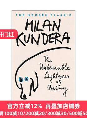 不能承受的生命之轻 英文原版小说 The Unbearable Lightness of Being 米兰昆德拉 不可 经典文学 爱情哲学小说 原著英语书籍
