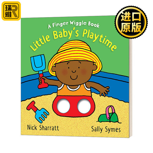 Little Baby's Playtime: A Finger Wiggle Book 小宝的玩耍时间 纸板书洞洞游戏玩具书
