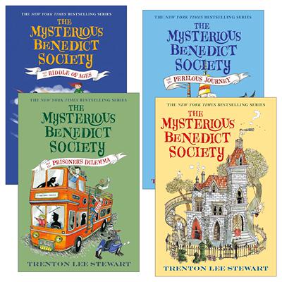 英文原版 The Mysterious Benedict Society 天才神秘会社系列1-4册 英文版 进口英语原版书籍