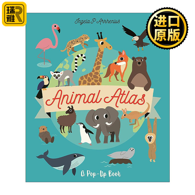 英文原版 Animal Atlas 动物地图翻翻书 儿童科普百科精装立体翻翻书 英文版 进口英语原版书籍