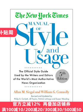 The New York Times Manual of Style and Usage, 5Th Ed 英文原版