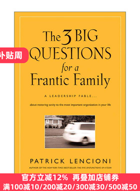 英文原版 The Three Big Questions for a Frantic Family 职业家庭的三大问题 精装 派特里克兰西尼奥 英文版 进口英语原版书籍