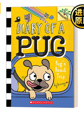 英文原版 Diary of a Pug 7 Pug's Road Trip 哈巴狗狗日记7 学乐大树系列初级章节书 英文版 进口英语原版书籍