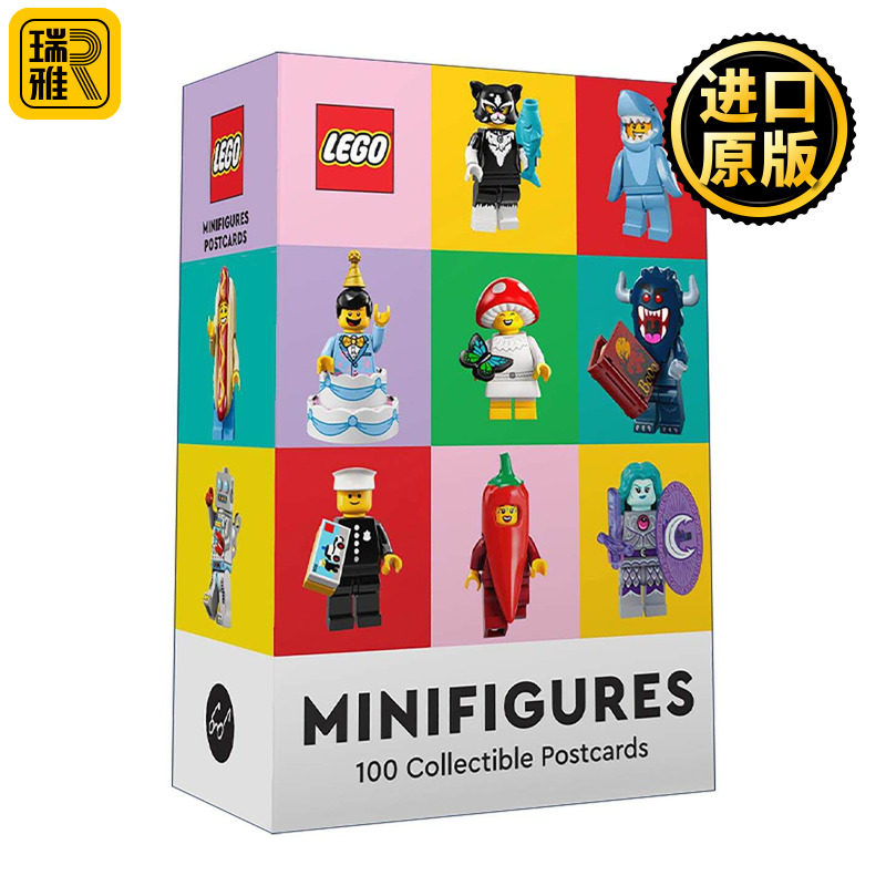 英文原版 LEGO Minifigures 100 Collectible Postcards 乐高人偶 100张明信片 英文版 进口英语原版书籍