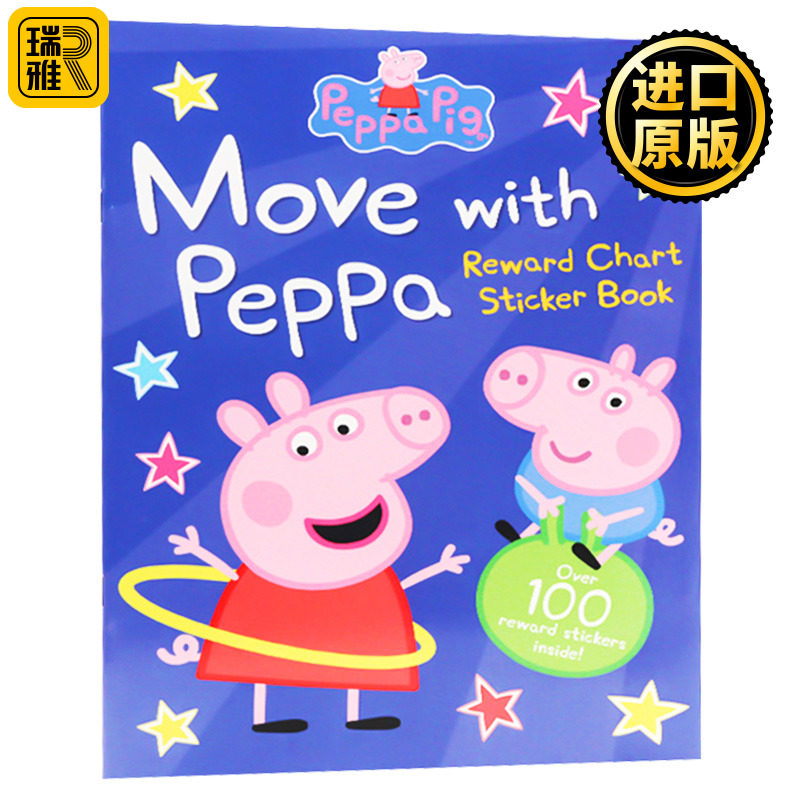 move with peppa 小猪佩奇游戏贴纸书 ladybird 故事 进口英语书籍