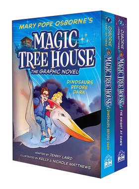神奇树屋 全彩漫画小说2册合售 英文原版 Magic Tree House Graphic Novels 2C Box Set 冒险故事桥梁章节书 小学课外读物英语书籍
