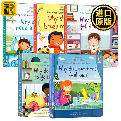 Usborne Lift-the-flap Very First Questions and Answers 幼儿你问我答科普翻翻书 行为性格情绪培养5册