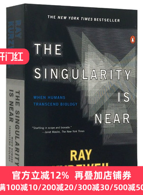 奇点临近 英文原版 The Singularity Is Near 库兹韦尔 科技文明与人类未来 比尔盖茨推荐书单 Ray Kurzweil 进口英语书籍