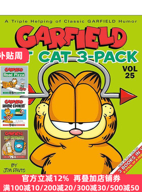 英文原版 Garfield Fat Cat 3-Pack #25 加菲猫漫画 3本套装25 英文版 进口英语原版书籍