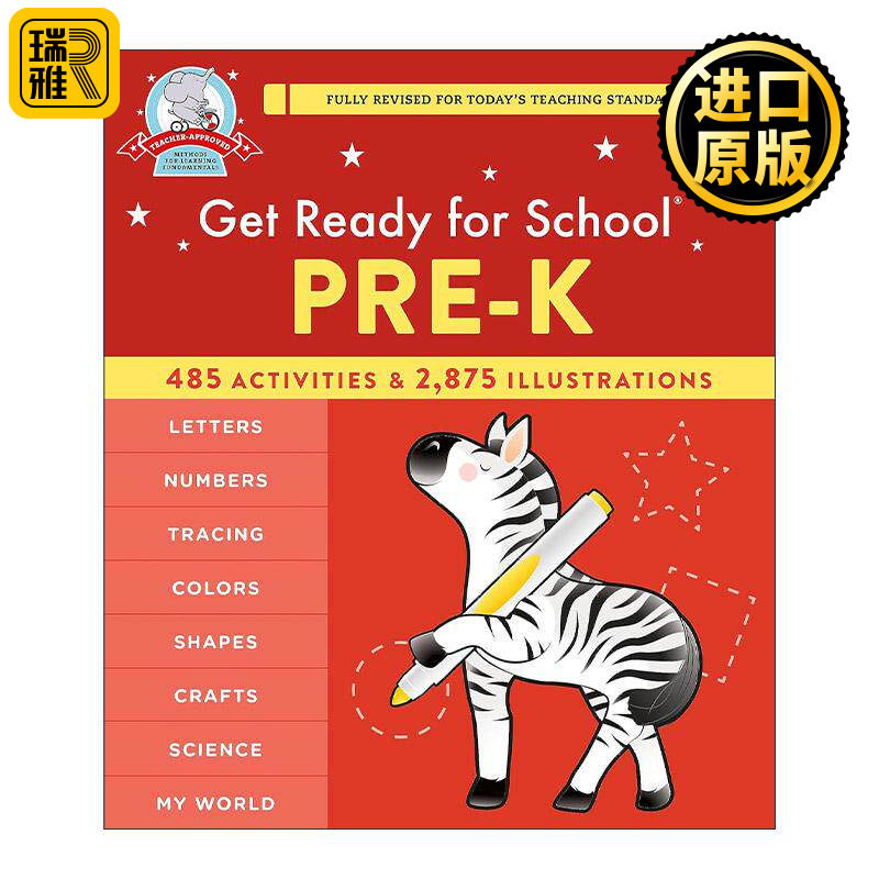 英文原版 Get Ready for School Pre-K 入学准备 学前早教综合活动练习册 英文版 进口英语原版书籍