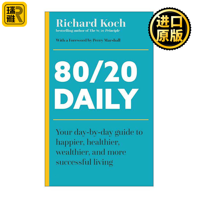 英文原版 The 80/20 Daily 二八法则每日指南 让你更快乐 健康 富裕和成功的日常指南 理查德·科克 英文版 进口英语原版书籍
