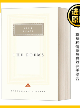 济慈诗选 人人图书馆精装收藏版 英文原版 The Poems of John Keats 英文版 纯全英文版正版原著进口英语书籍