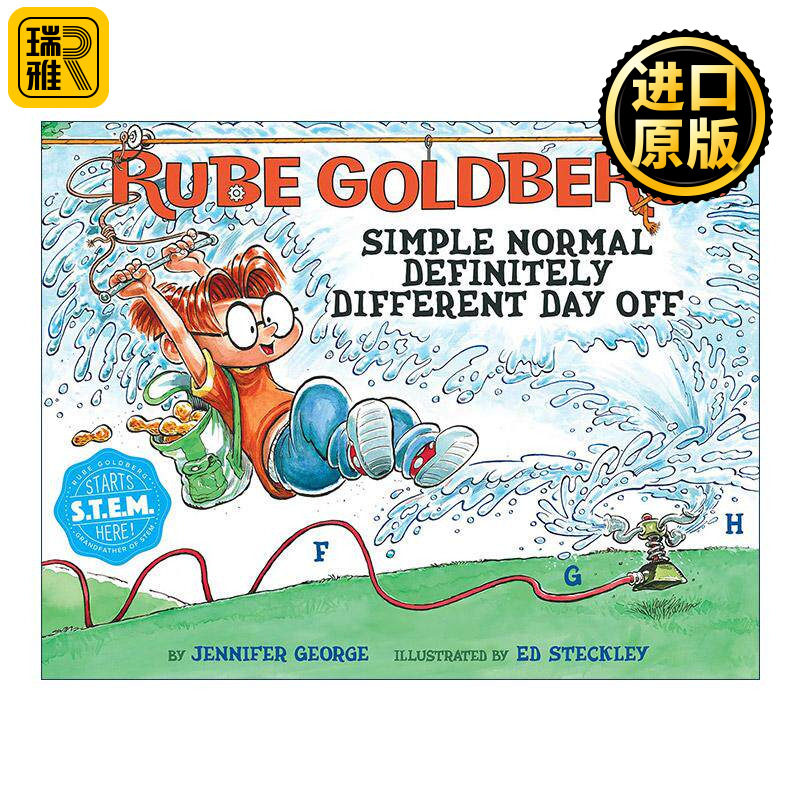 英文原版 Rube Goldberg's Simple Normal Definitely Different Day Off 戈德堡的机械发明 绝对不同的休息日 STEM教育 儿童精装