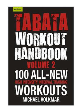 英文原版 Tabata Workout Handbook  Volume 2 塔巴塔训练手册 卷二 高强度间歇训练HIIT 健身指南 英文版 进口英语原版书籍