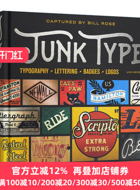 英文原版 Junk Type Typography Lettering Badges Logos 印刷字体-刻字-徽章-标志 精装 英文版 Bill Rose 进口英语原版书籍